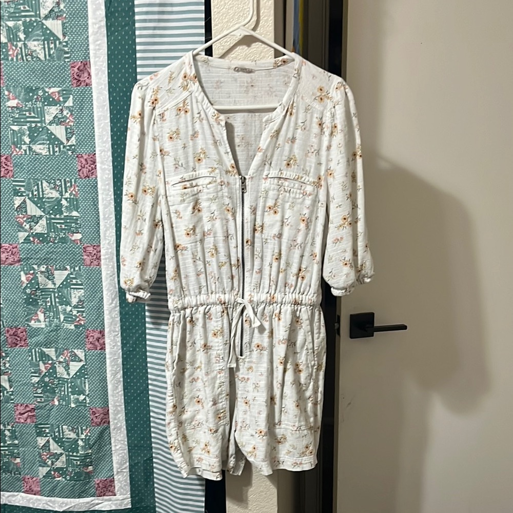 Floral Button-Down Romper